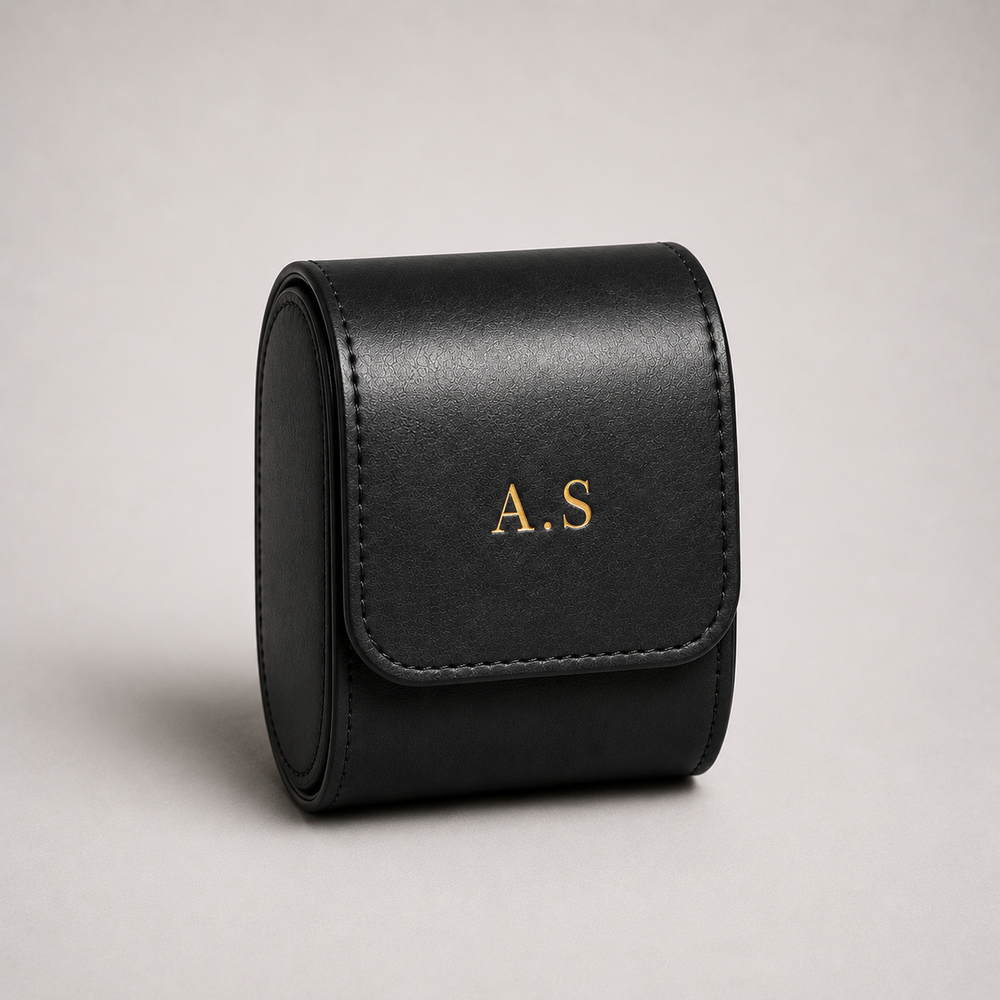 Personalised Premium Single Watch Case (Jet Black)