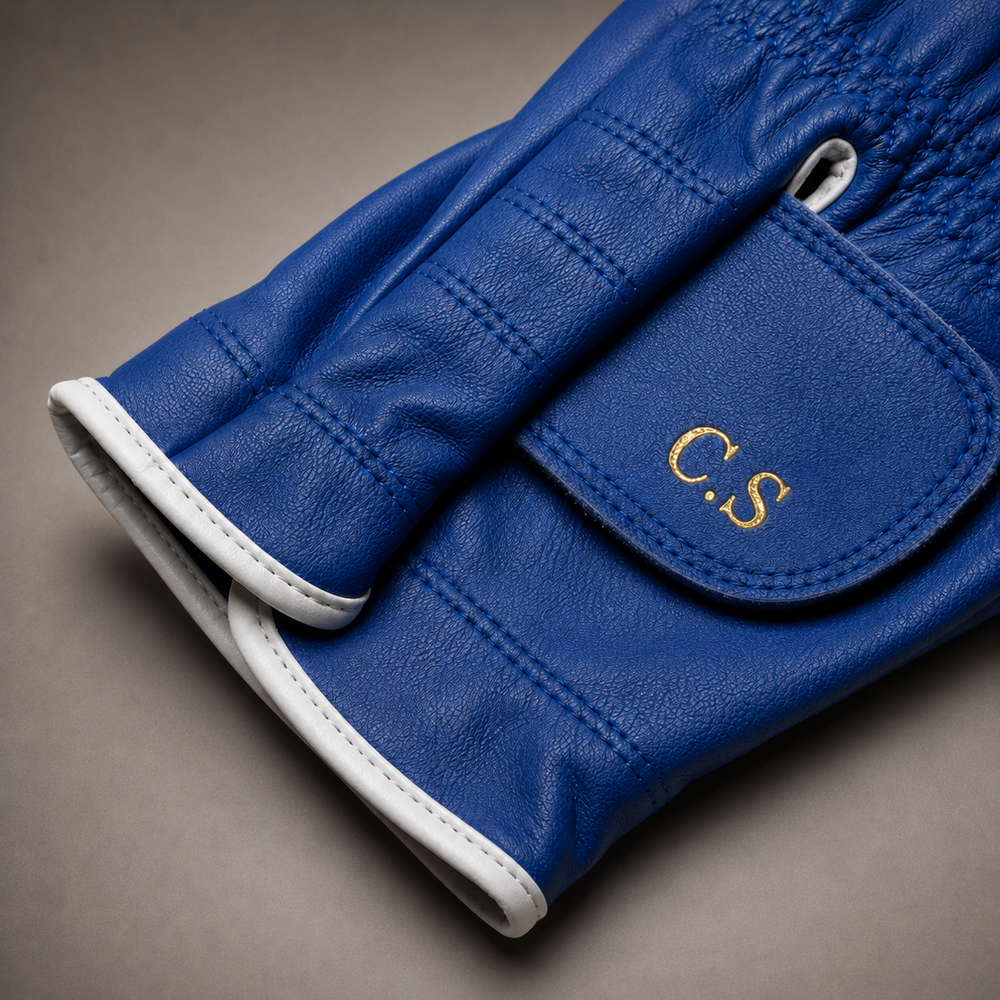 Personalised Premium Cabretta Leather Golf Glove (MENS) - Royal Blue
