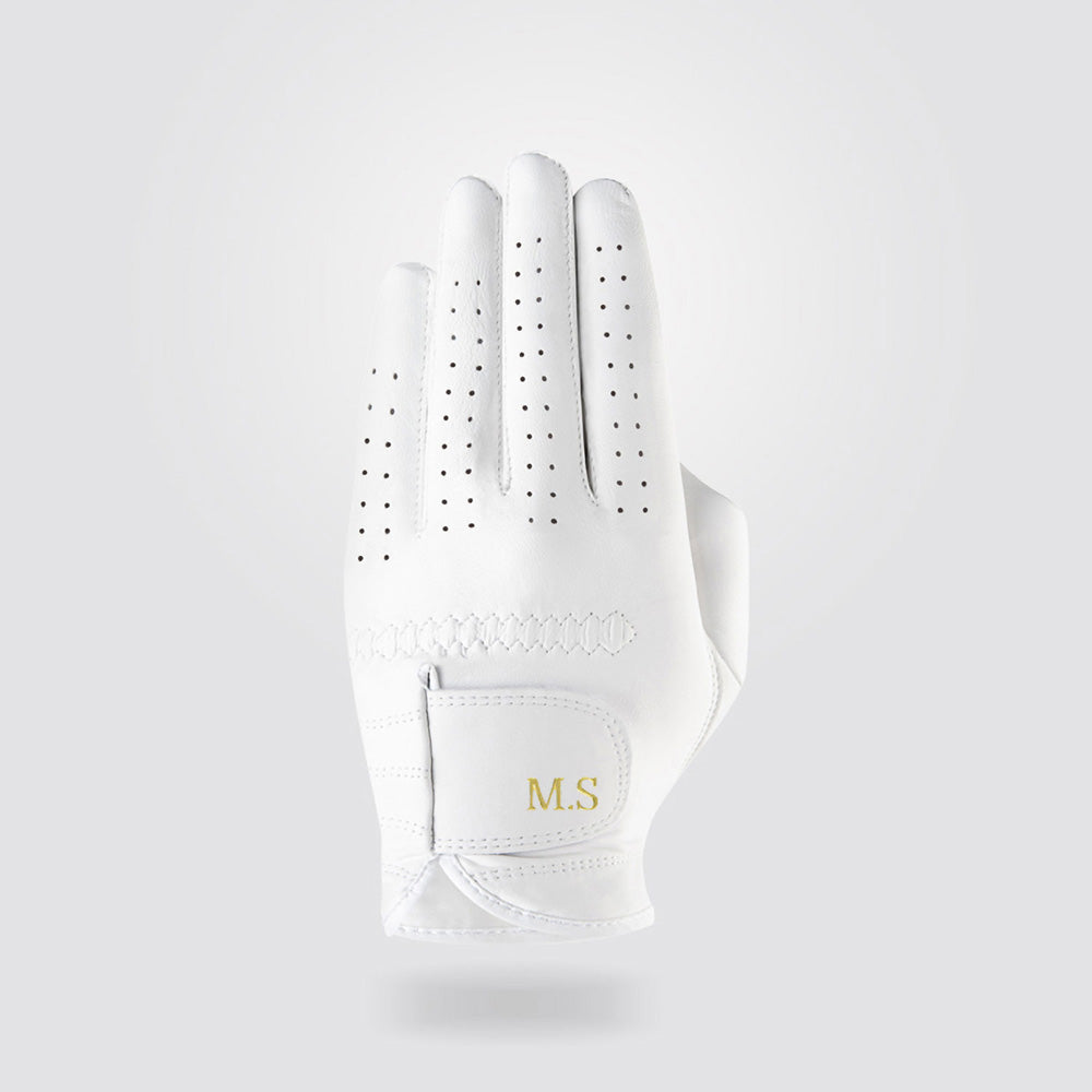 Personalised Premium Cabretta Leather Golf Glove (LADIES) - White