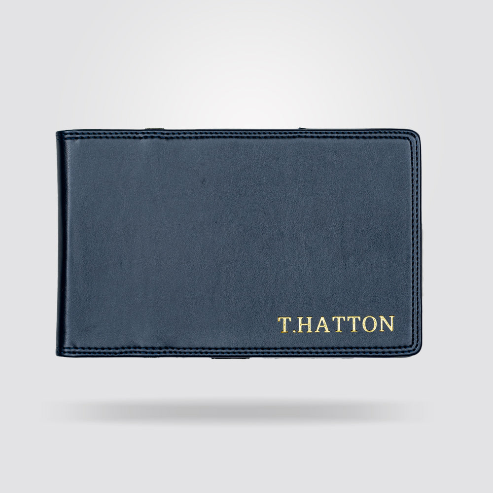 Personalised Premium Golf Scorecard Holder (Navy)