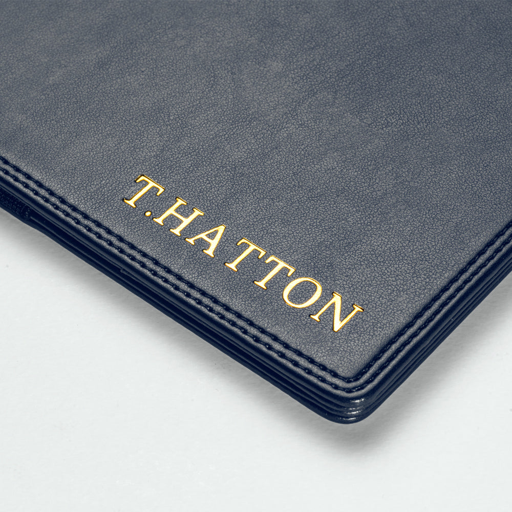 Personalised Premium Golf Scorecard Holder (Navy)
