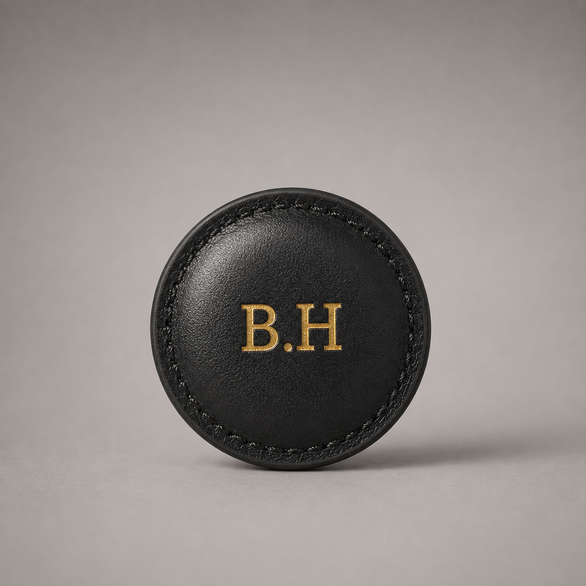 Personalised genuine leather magnetic golf ball markers