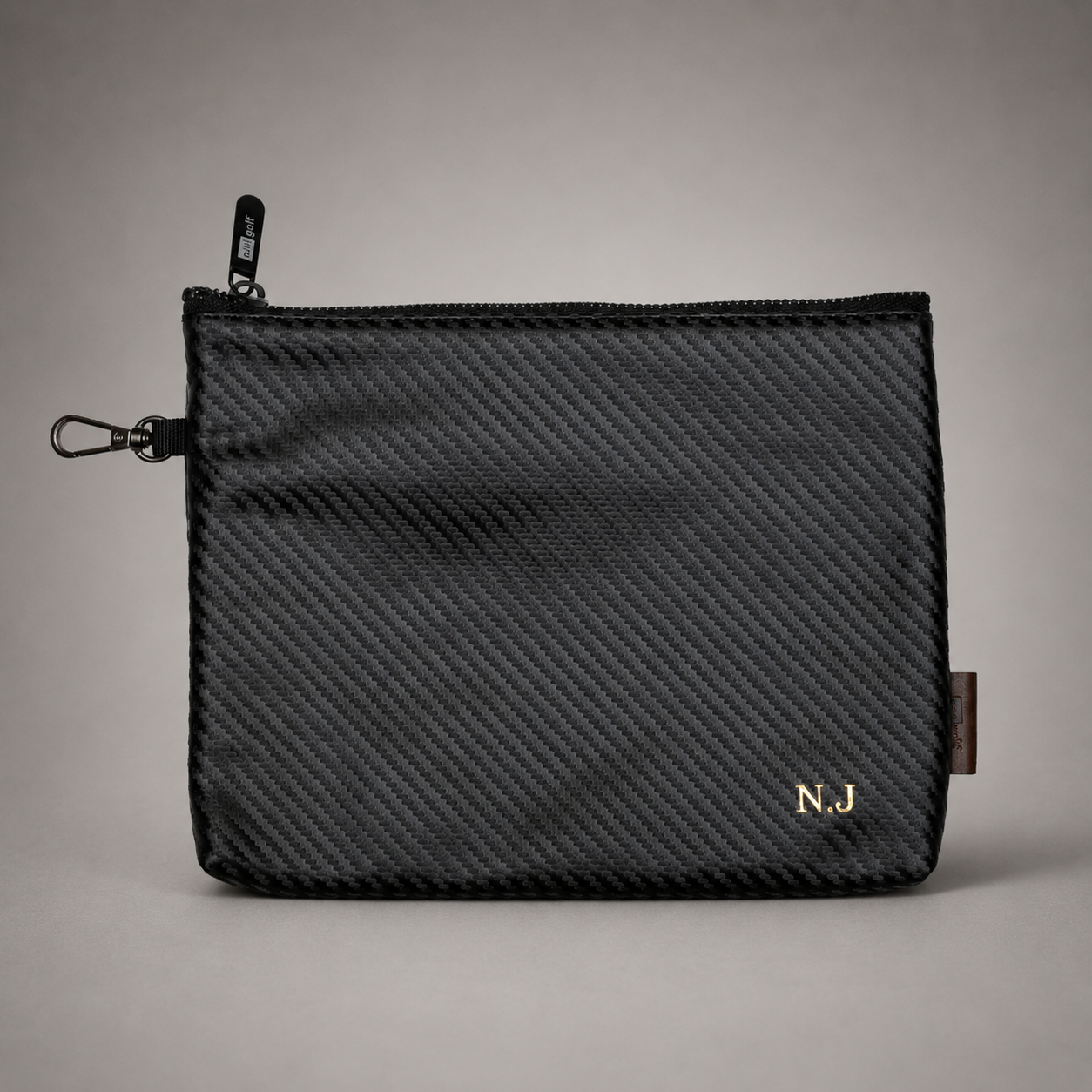 Personalised Golf Pouch Bag (Carbon Fibre)