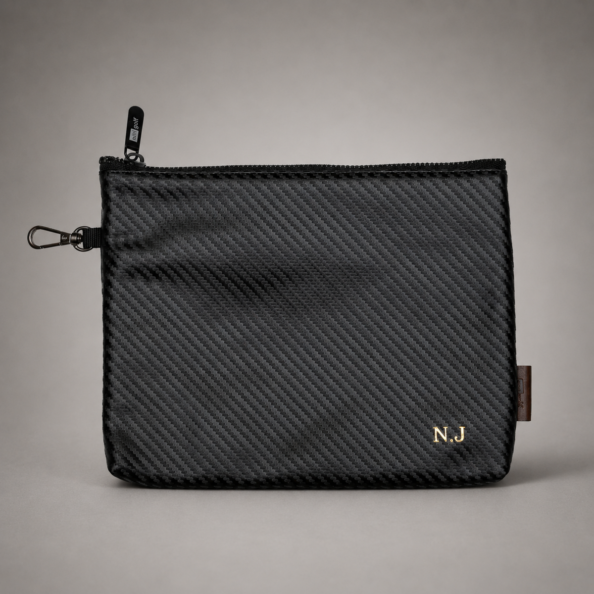 Personalised Golf Pouch Bag (Carbon Fibre)