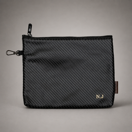 Personalised Golf Pouch Bag (Carbon Fibre)