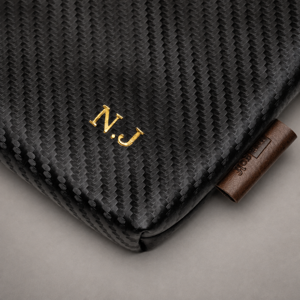 Personalised Golf Pouch Bag (Carbon Fibre)