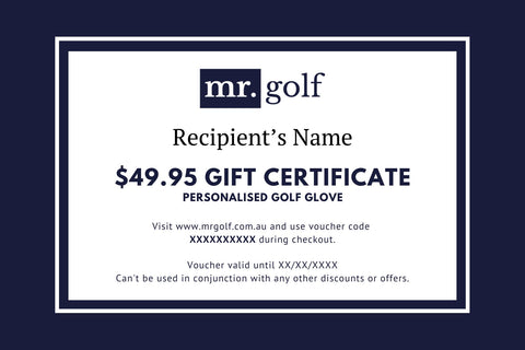 Gift Voucher - Personalised Golf Glove