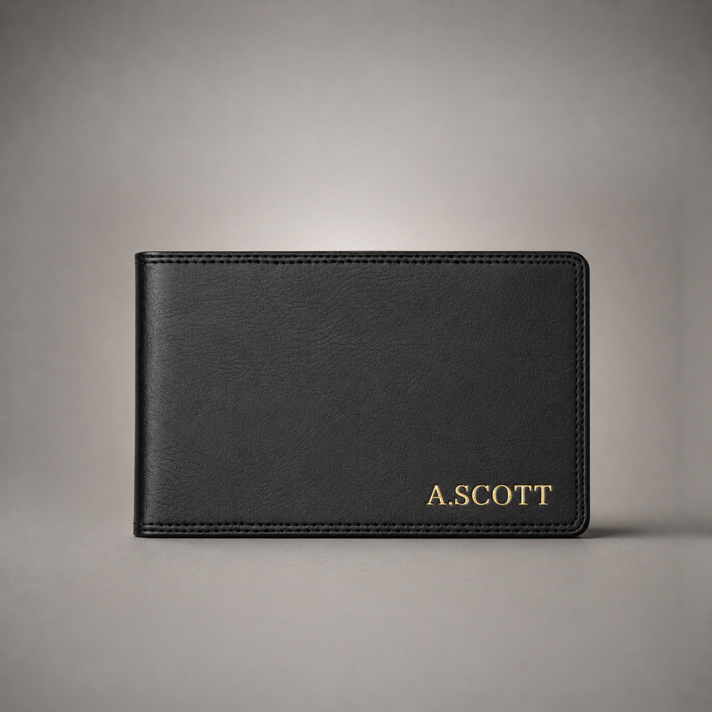 Personalised Golf Scorecard Holder (Black)