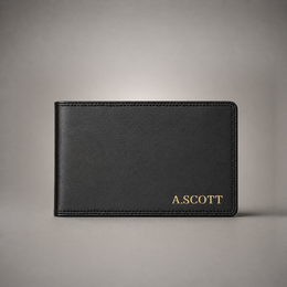 Personalised Golf Scorecard Holder (Black)