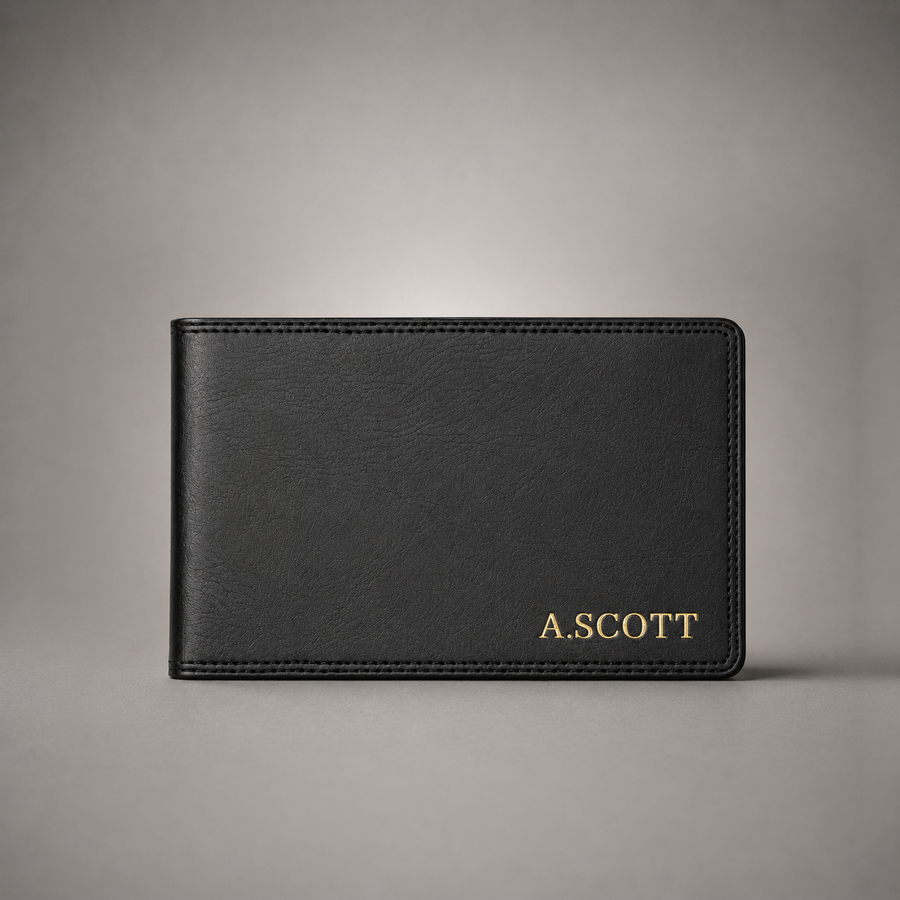 Personalised Golf Scorecard Holder (Black)