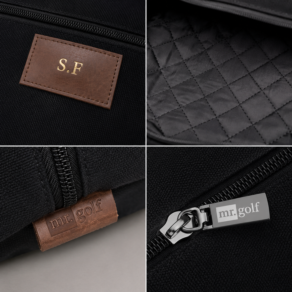 Personalised Golf Shoe Bag (Black)