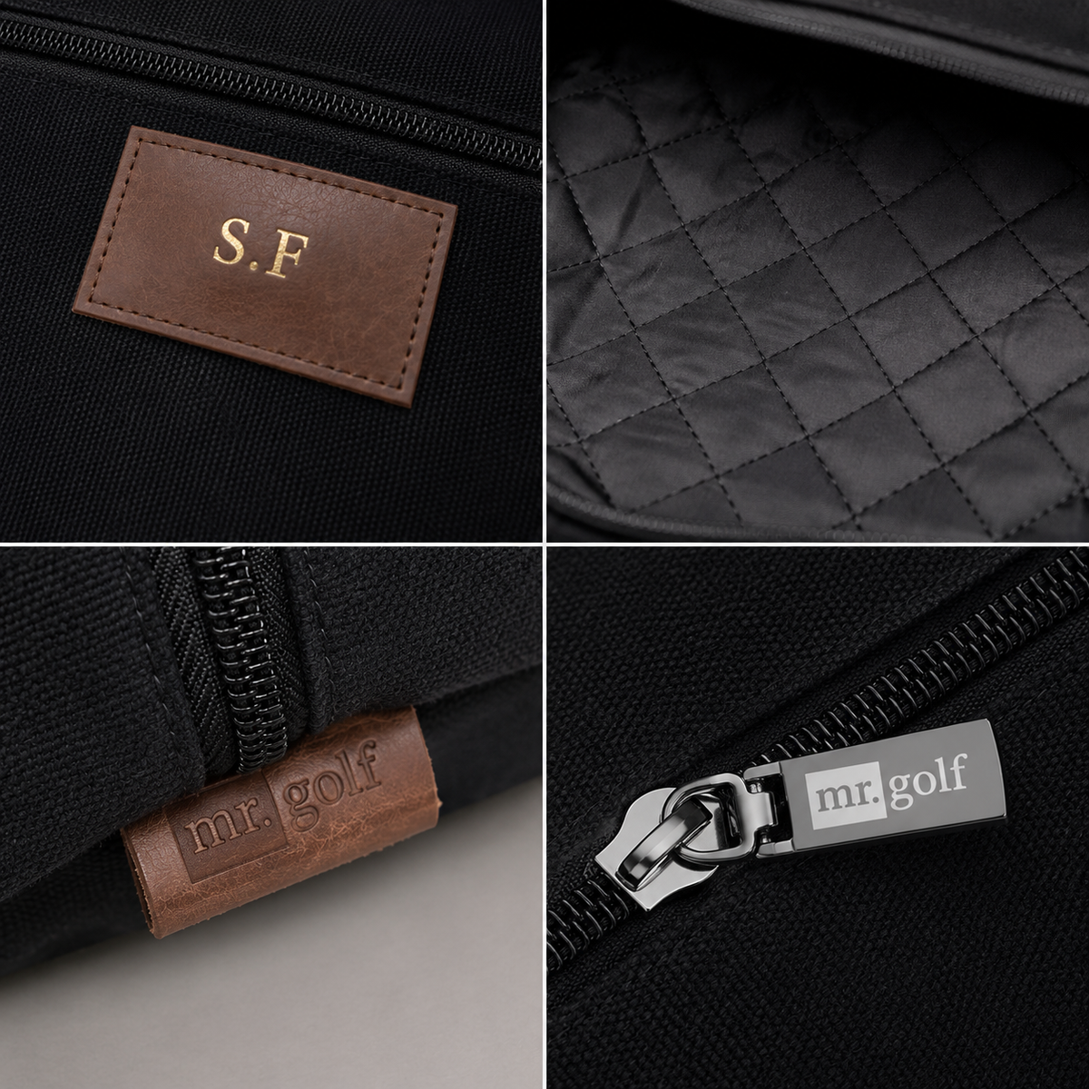 Personalised Golf Shoe Bag (Black)