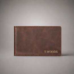 Personalised Golf Scorecard Holder (Brown)