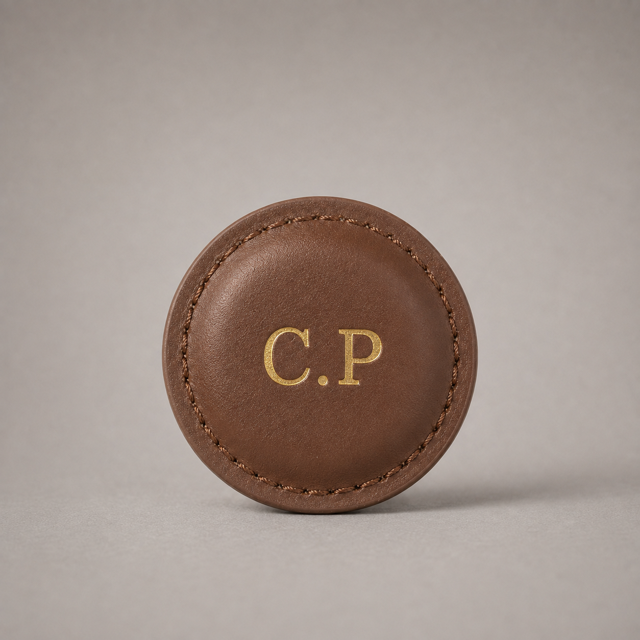 Personalised Golf Ball Marker (Brown)