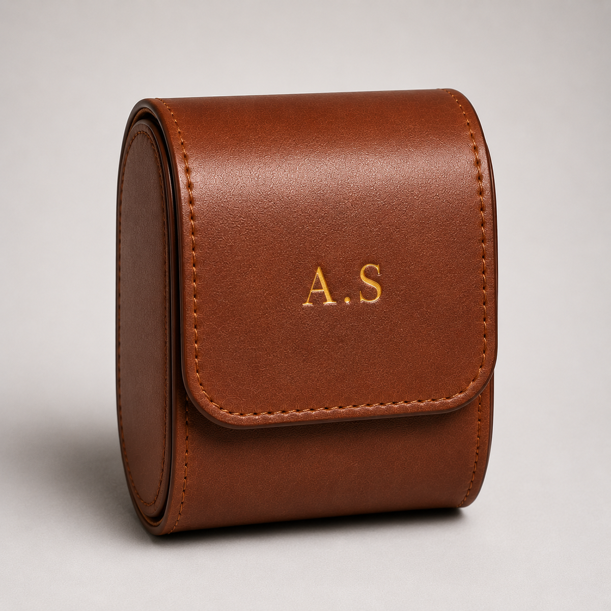 Personalised Premium Single Watch Case (Vintage Brown)