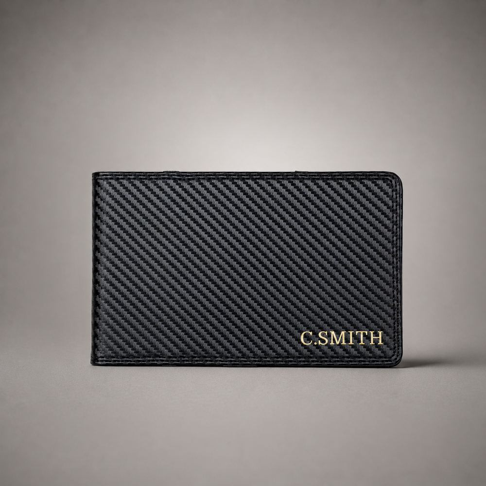 Personalised Golf Scorecard Holder (Carbon Fibre)