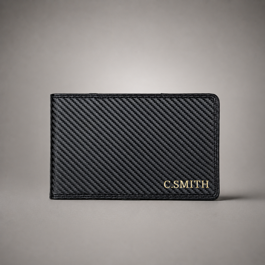 Personalised Golf Scorecard Holder (Carbon Fibre)