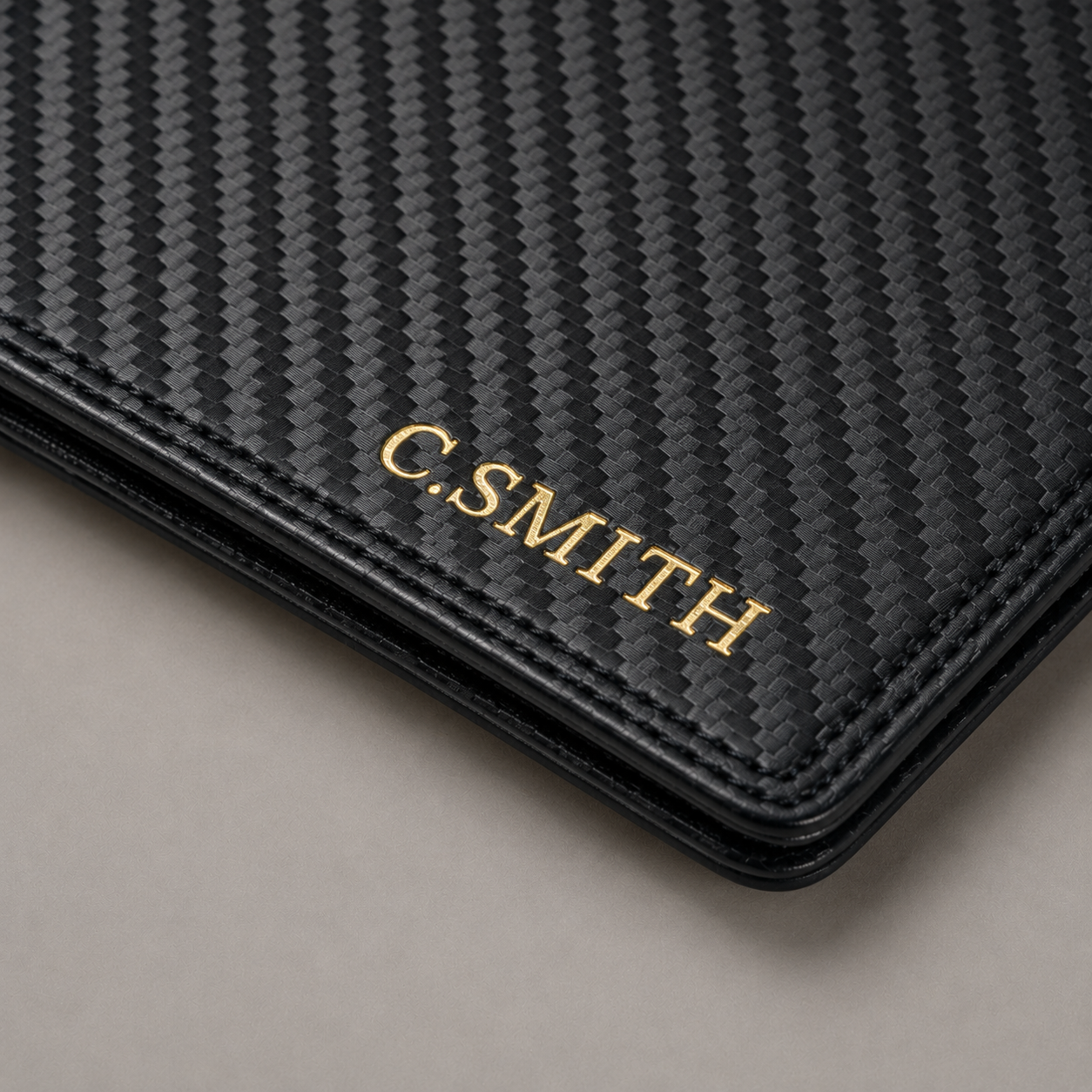 Personalised Golf Scorecard Holder (Carbon Fibre)