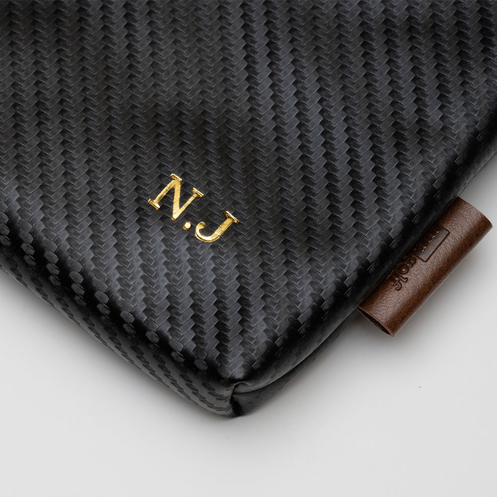 Personalised Golf Pouch Bag (Carbon Fibre)