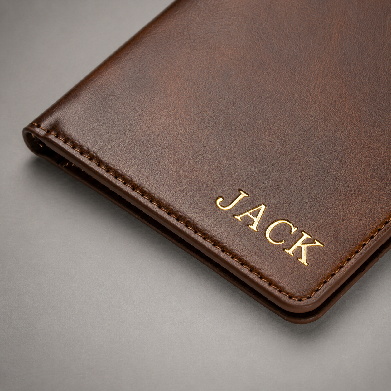 Personalised Passport Holder and Luggage Tag (Brown)