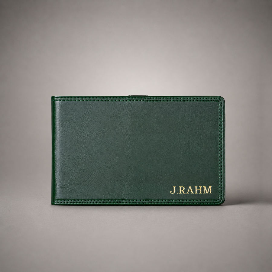 Personalised Golf Scorecard Holder (Olive Green)