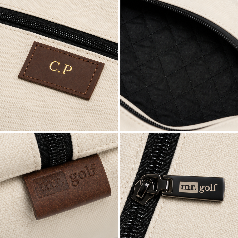 Personalised Golf Shoe Bag (Ivory)