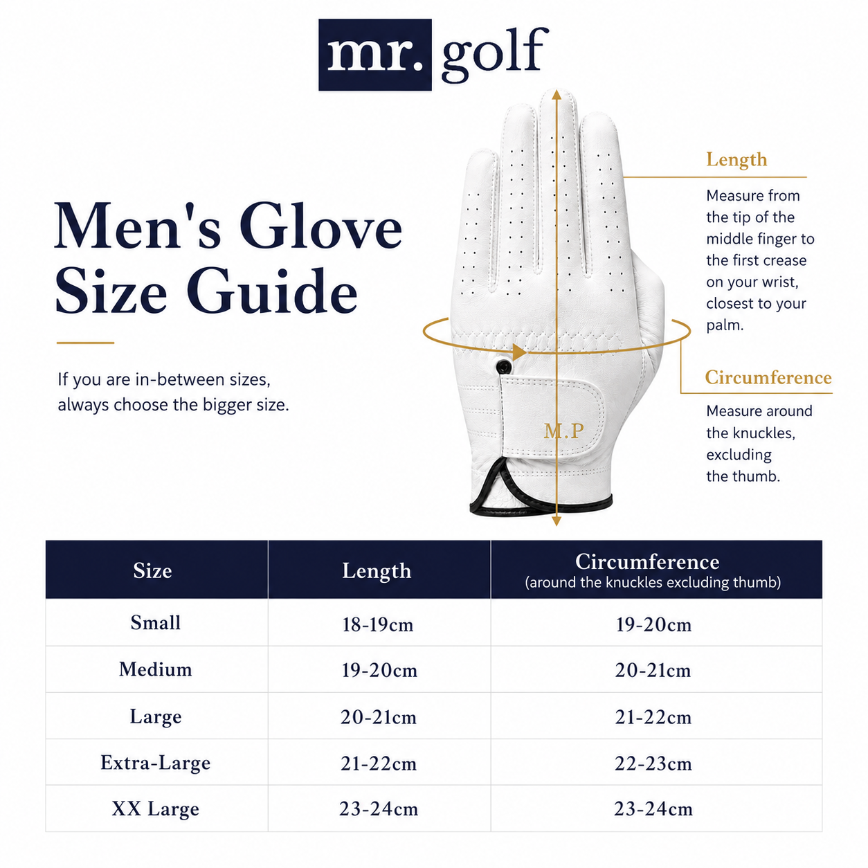 Personalised Premium Cabretta Leather Golf Glove (MENS) - Cognac Brown