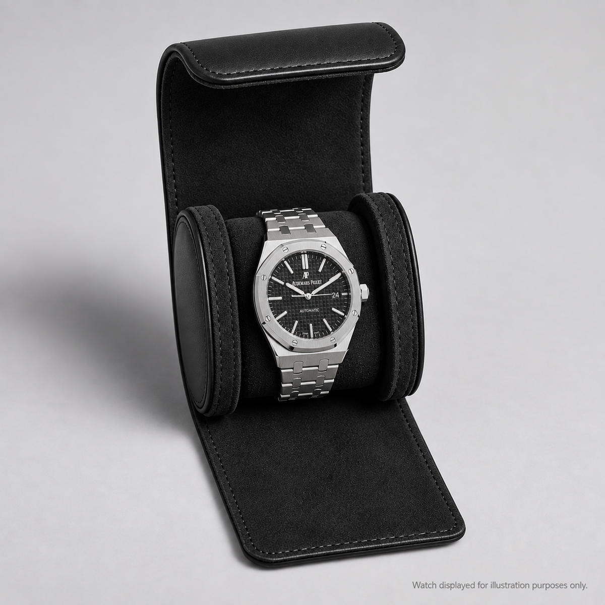 Personalised Premium Single Watch Case (Jet Black)