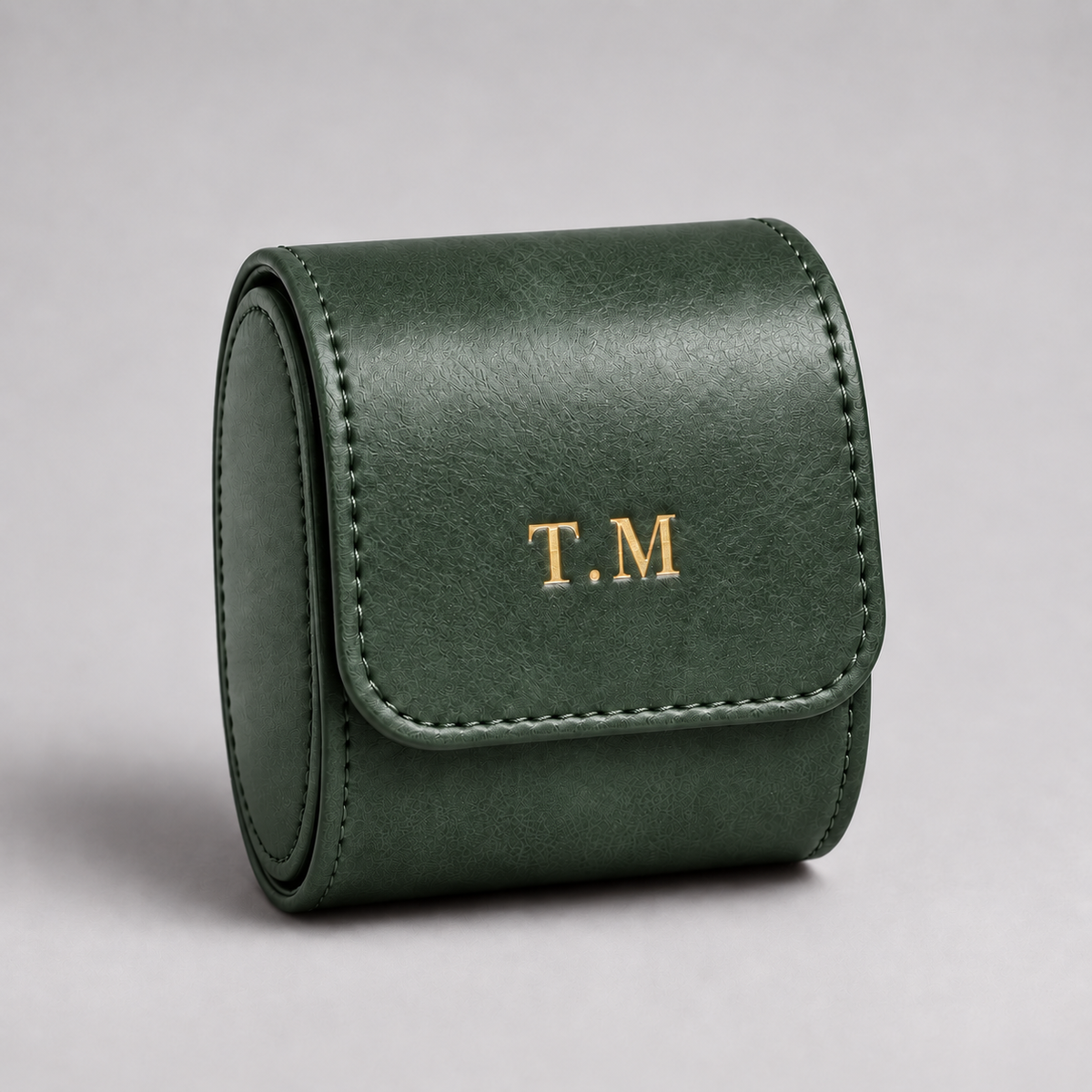 Personalised Premium Single Watch Case (Olive Green)