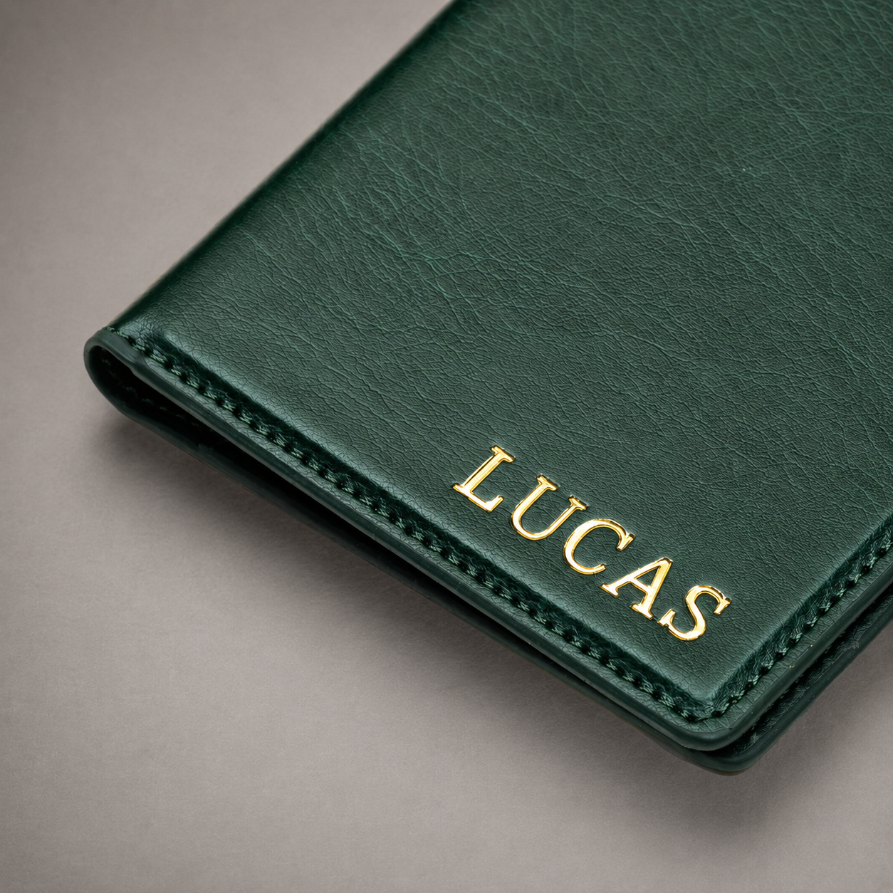 Personalised Passport Holder and Luggage Tag (Olive Green)
