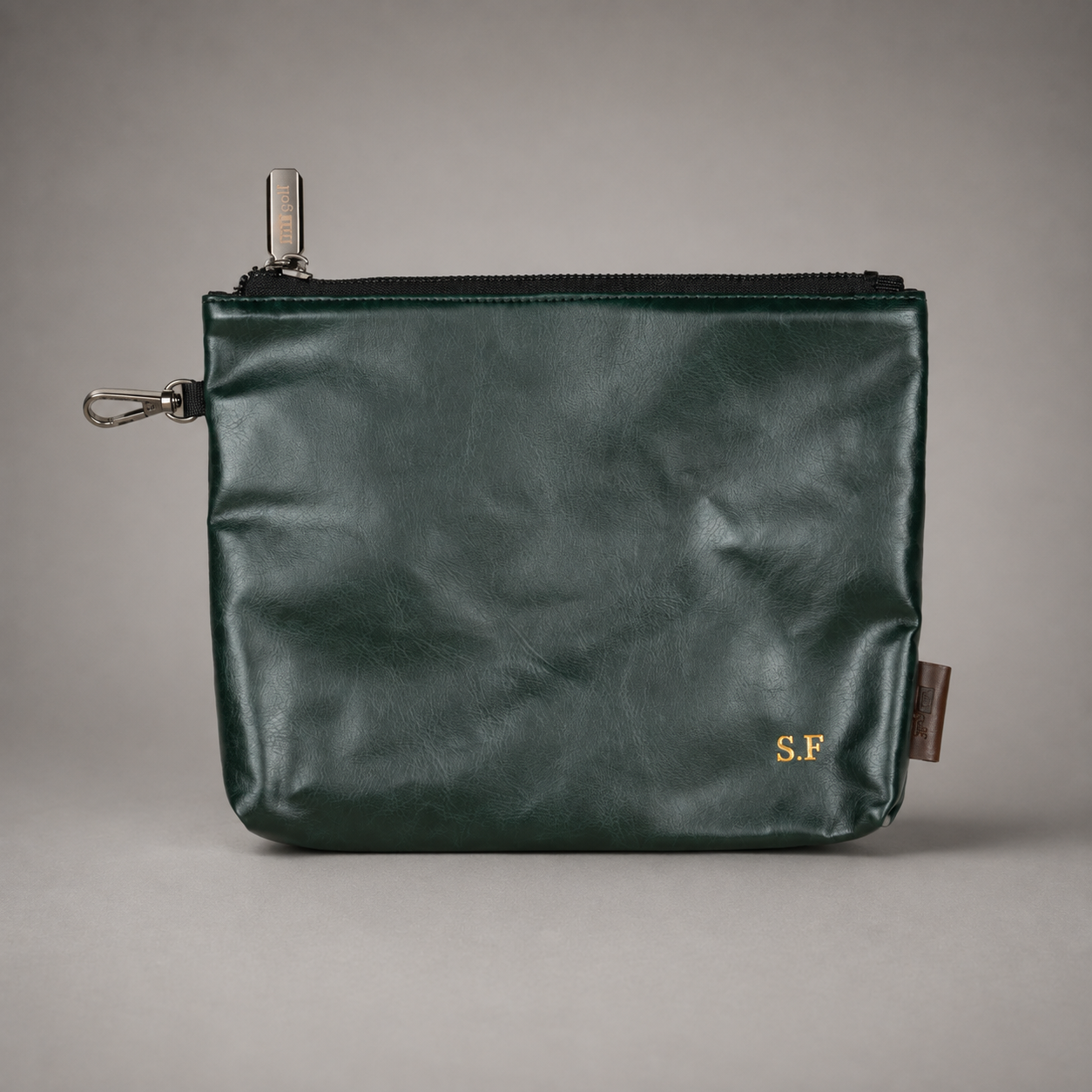Personalised Golf Pouch Bag (Olive Green)