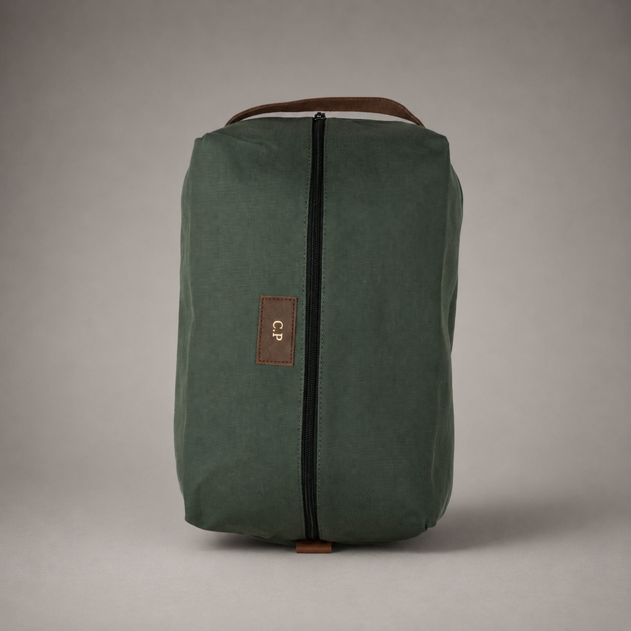 Personalised Golf Shoe Bag (Olive Green)