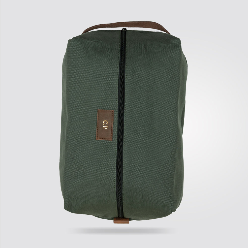 Personalised Golf Shoe Bag (Olive Green)
