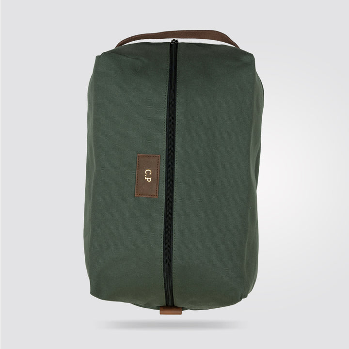 Personalised Golf Shoe Bag (Olive Green)