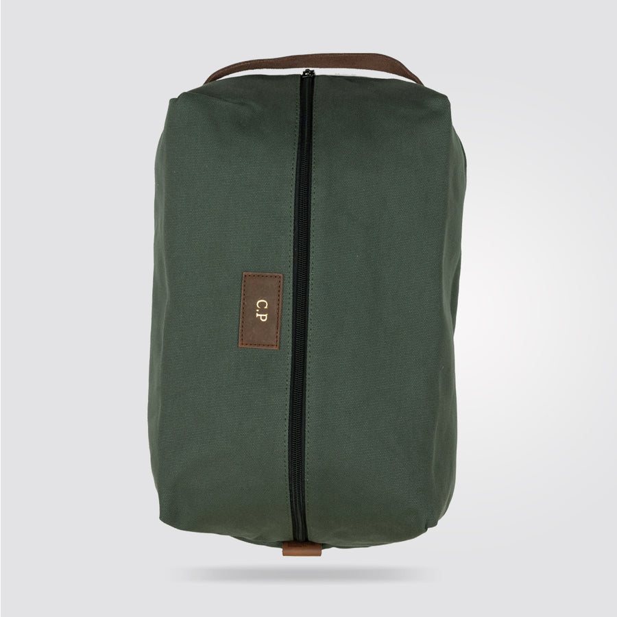 Personalised Golf Shoe Bag (Olive Green)