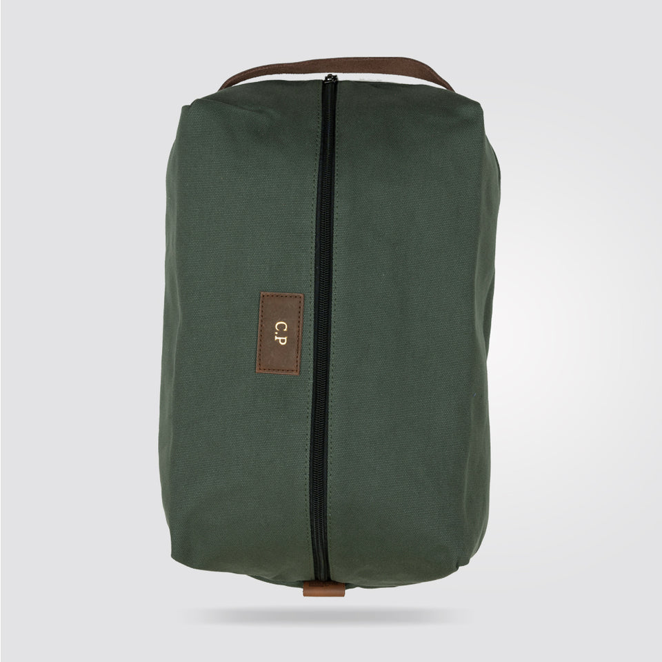 Personalised Golf Shoe Bag (Olive Green)