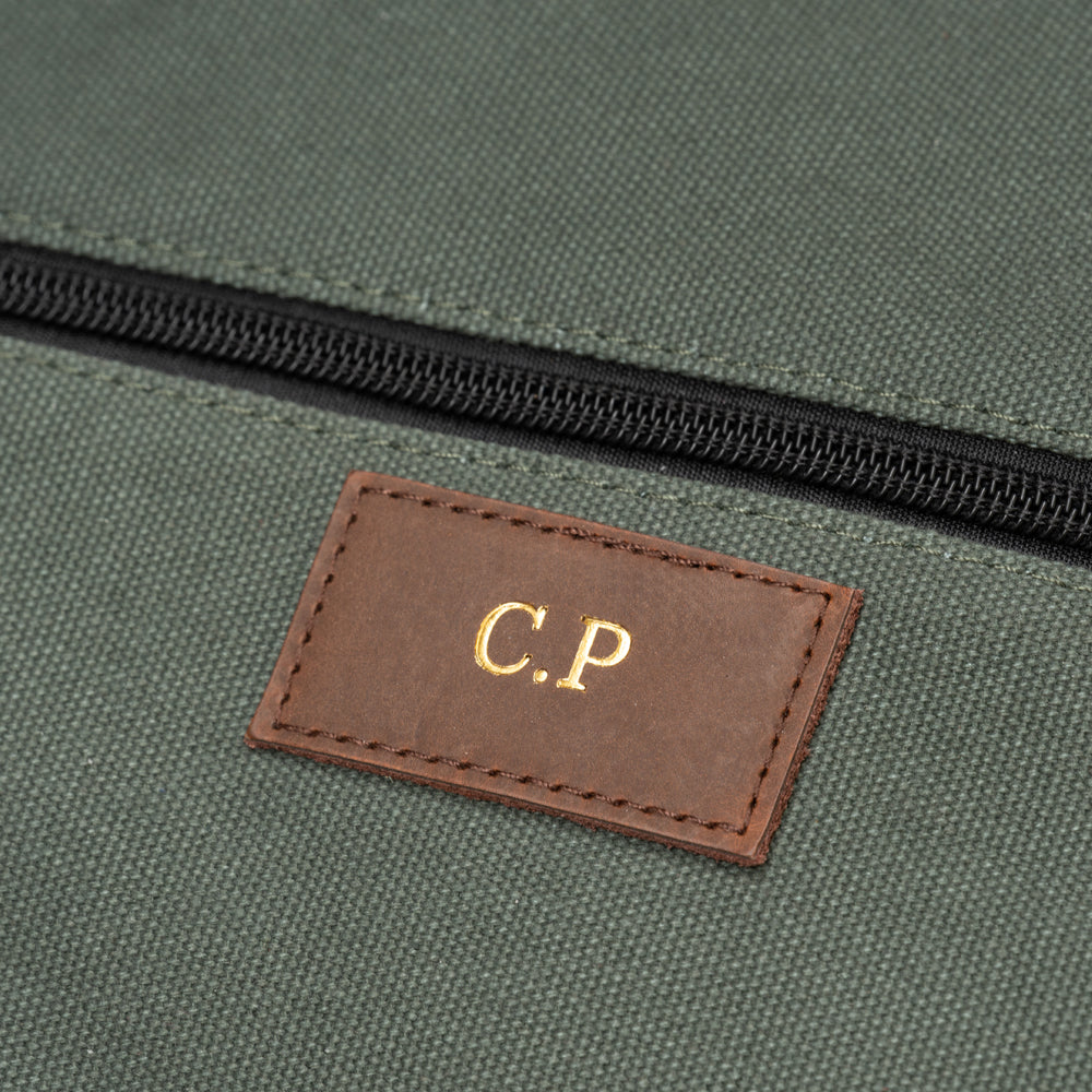 Personalised Golf Shoe Bag (Olive Green)