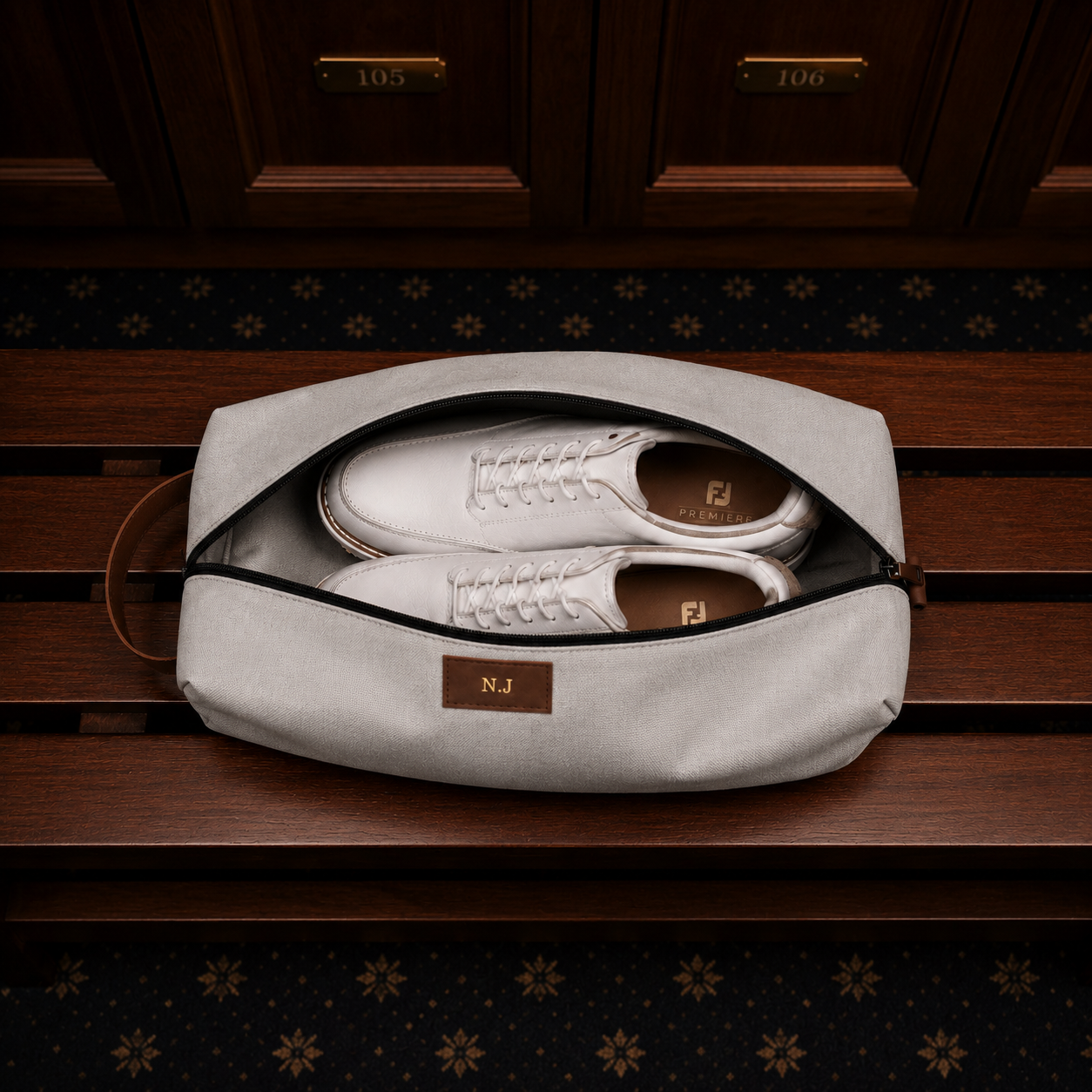 Personalised Golf Shoe Bag (Grey)