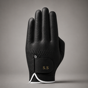 Personalised Premium Cabretta Leather Golf Glove (MENS) - Black