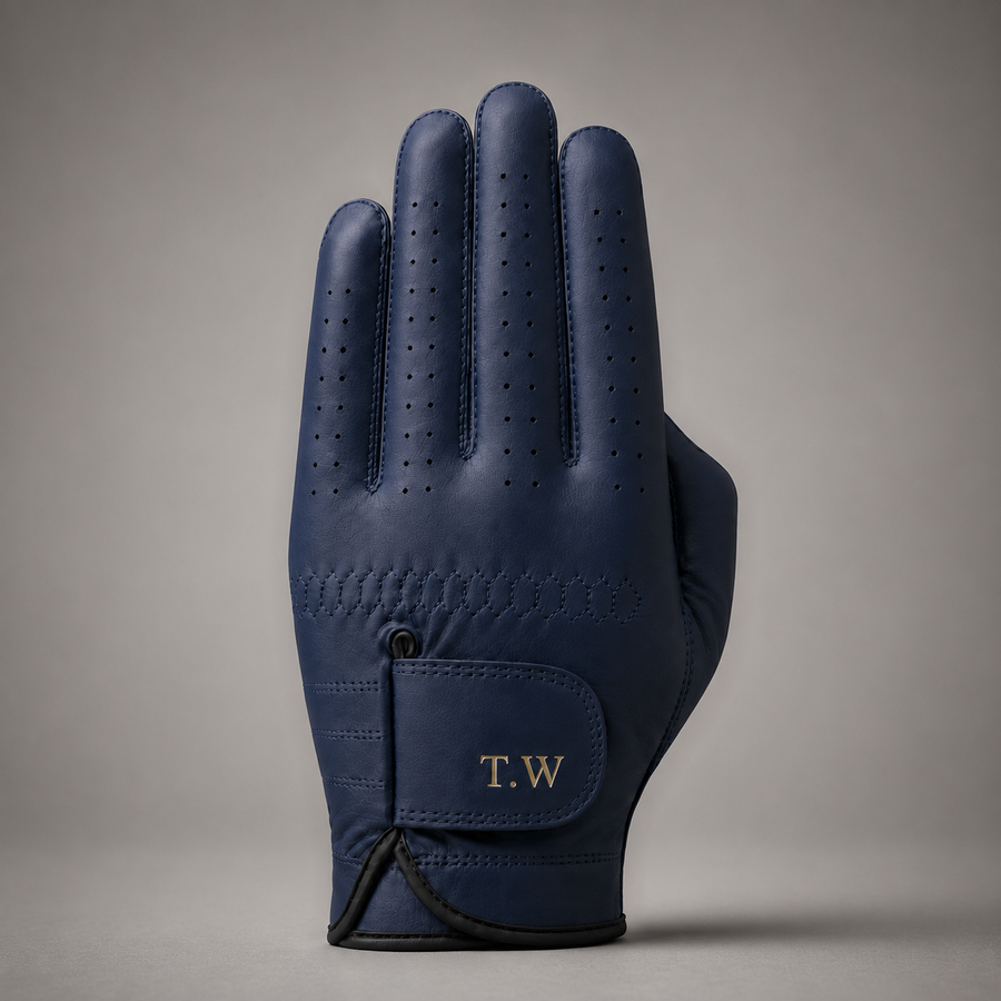 Personalised Premium Cabretta Leather Golf Glove (MENS) - Navy