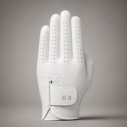 Personalised Premium Cabretta Leather Golf Glove (LADIES) - White