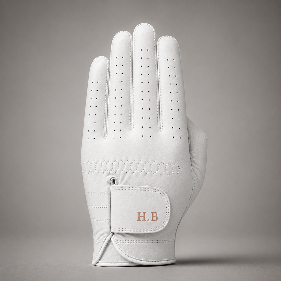 Personalised Premium Cabretta Leather Golf Glove (LADIES) - White