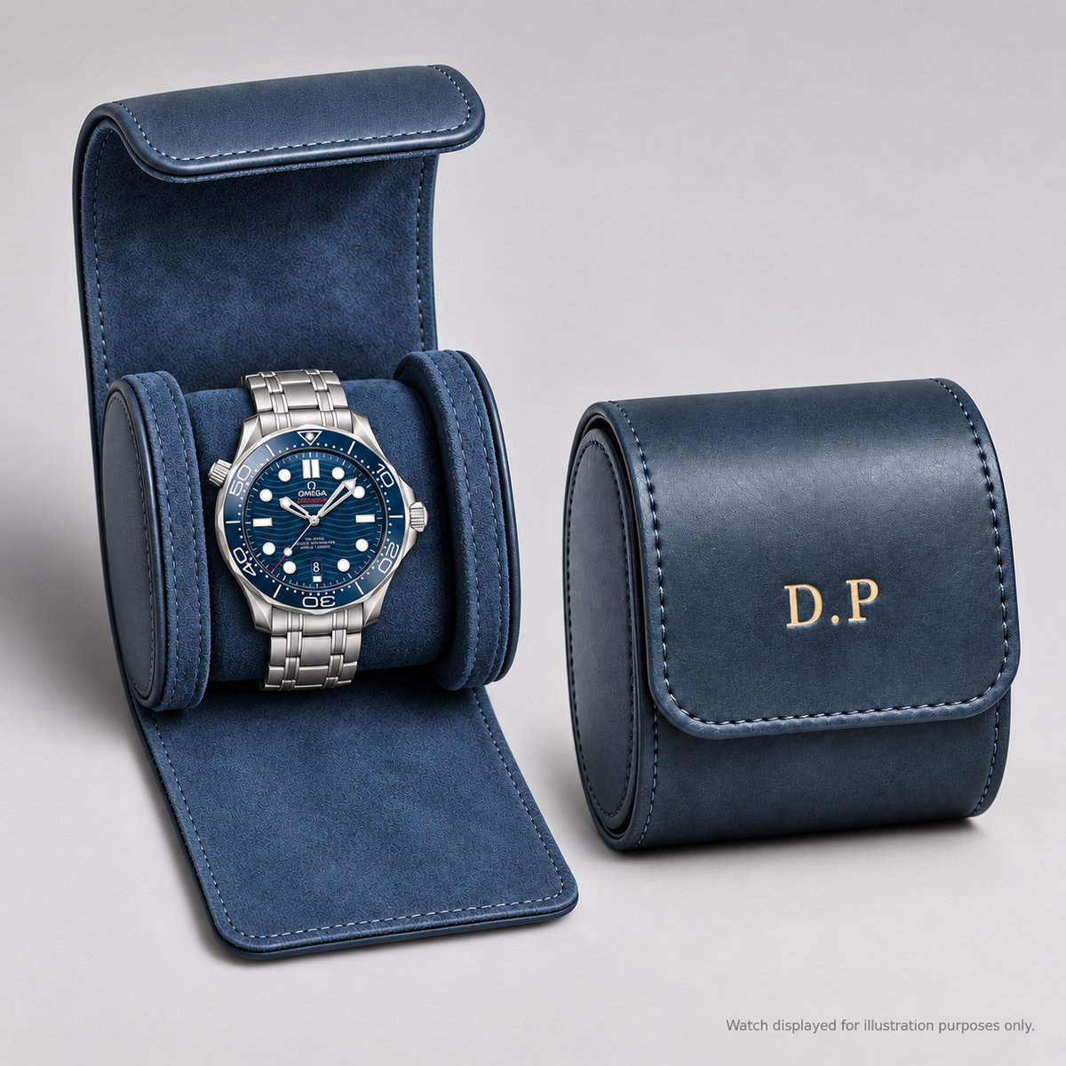 Personalised Premium Single Watch Case (Navy)