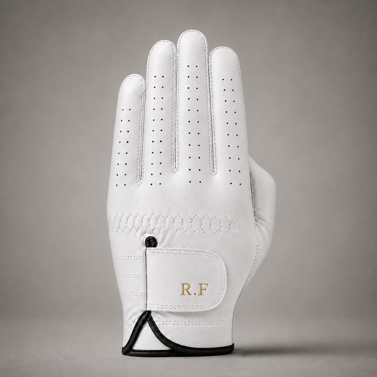 Personalised Premium Cabretta Leather Golf Glove (MENS) - White