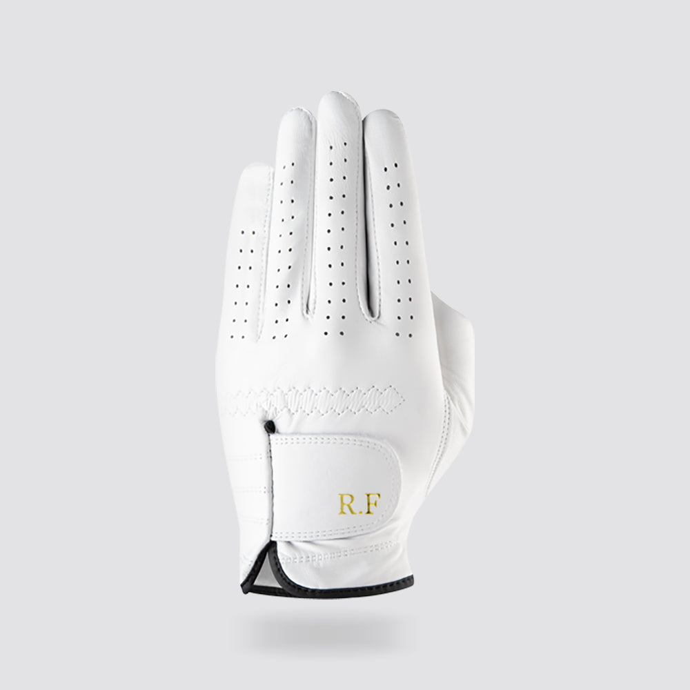 Personalised Premium Cabretta Leather Golf Glove (MENS) - White