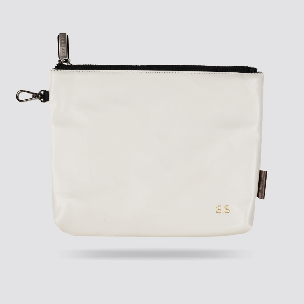 Personalised Golf Pouch Bag (White)