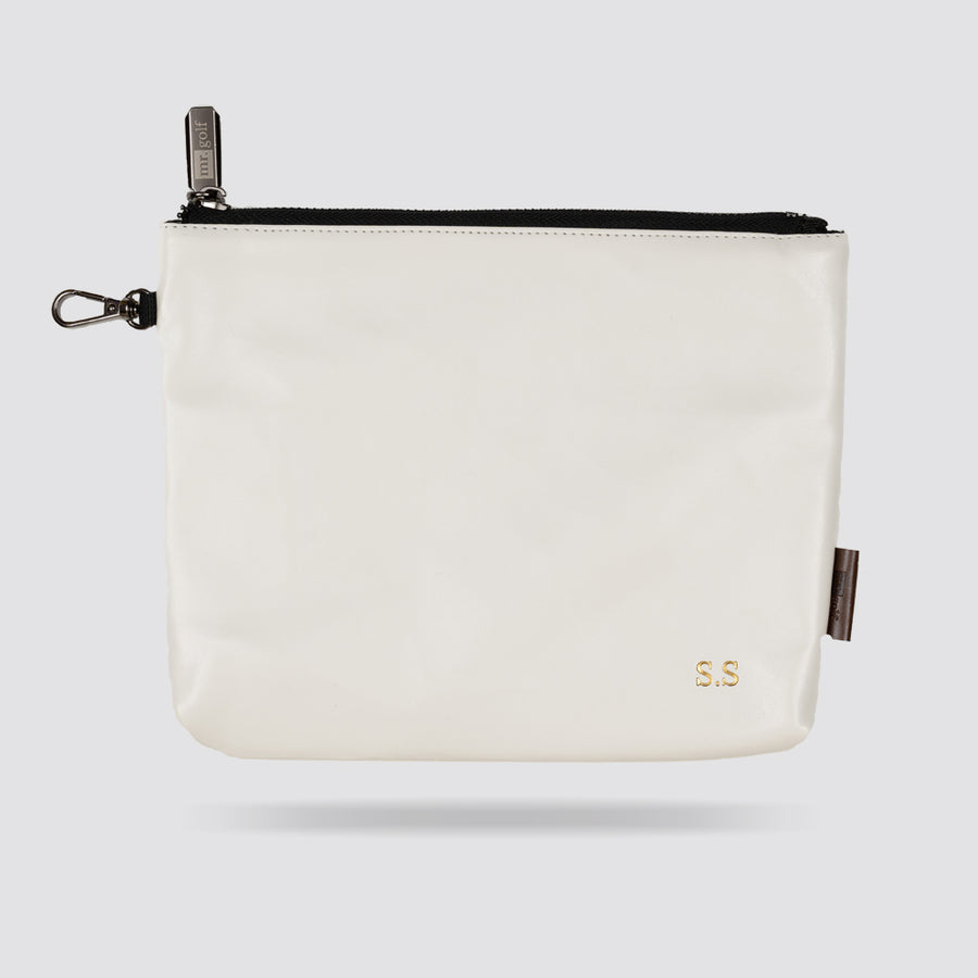 Personalised Golf Pouch Bag (White)