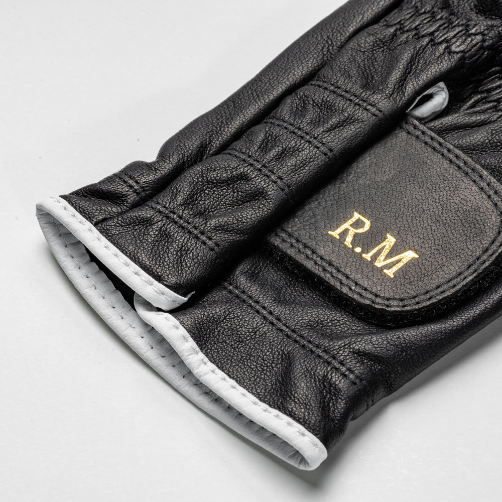 Personalised Premium Cabretta Leather Golf Glove (MENS) - Black