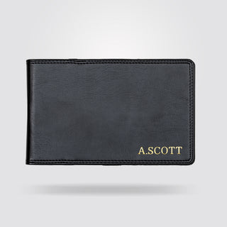 Personalised Golf Scorecard Holder (Black)
