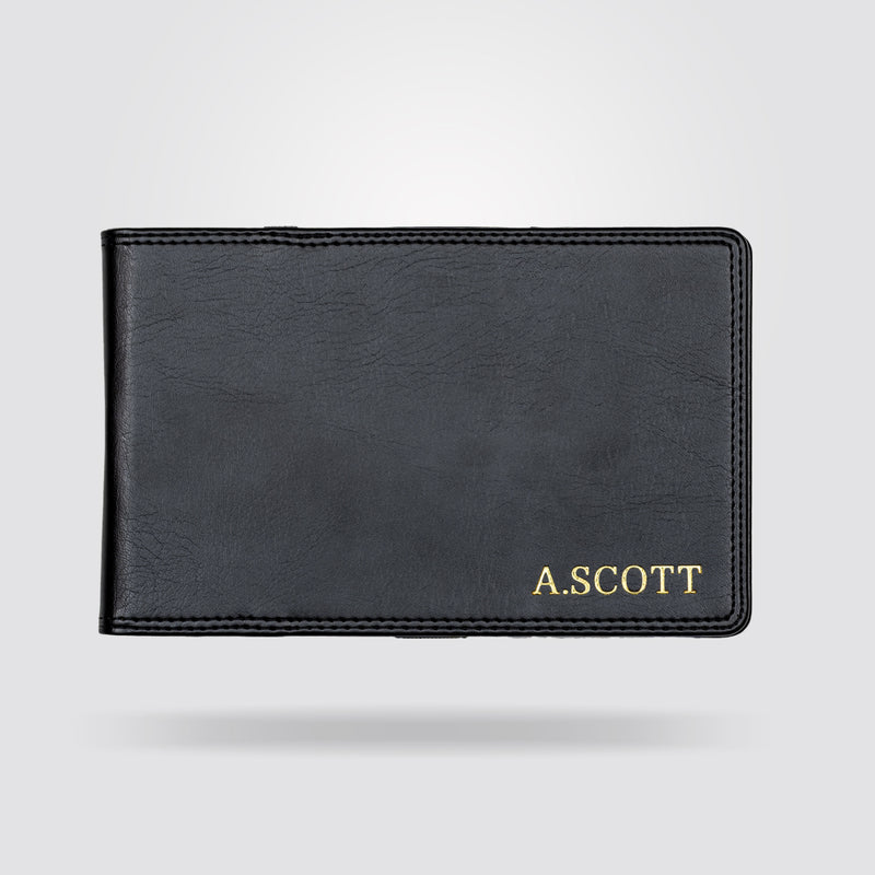 Personalised Golf Scorecard Holder (Black)